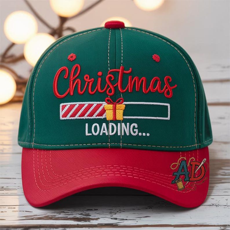 Christmas Loading Embroidered Hat – Festive Holiday Baseball Cap