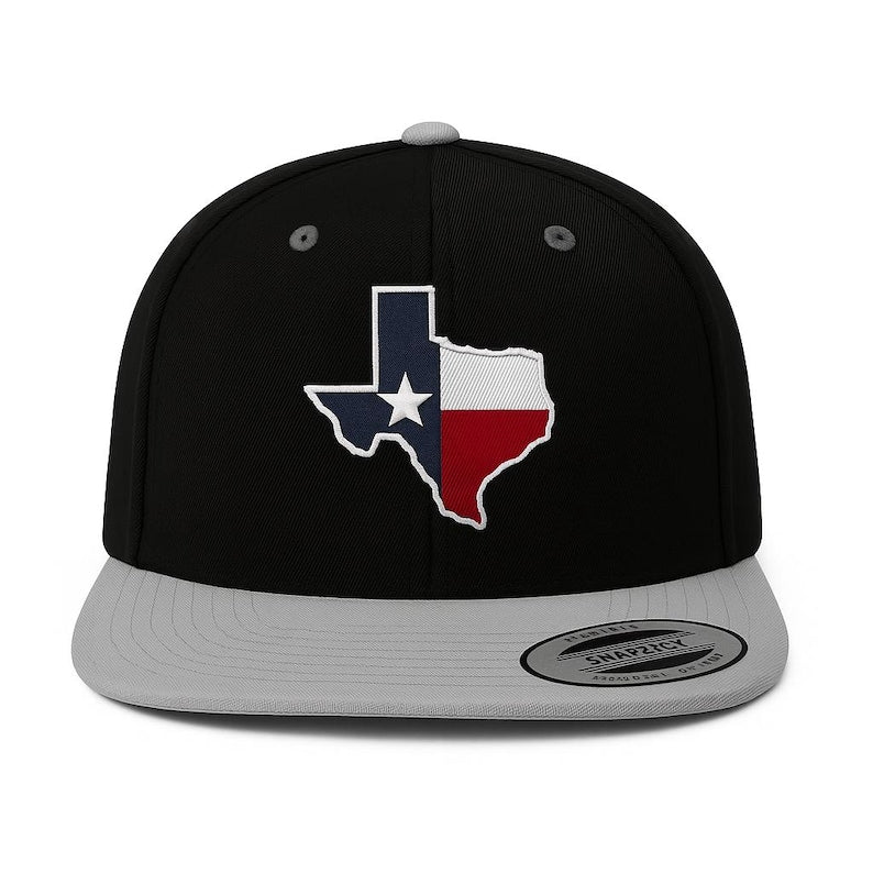 Texas State Snapback – Embroidered Lone Star Outline | Flat Bill Streetwear Cap