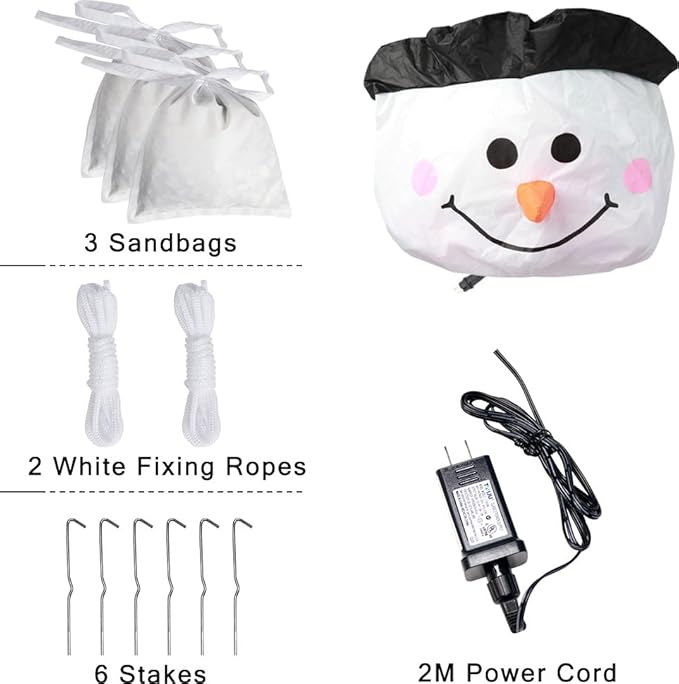 OurWarm 6ft Christmas Inflatables Outdoor Decorations, Blow Up Snowman Penguins Inflatable with Rotating LED Lights for Christmas Indoor Outdoor Yard Garden Decorations