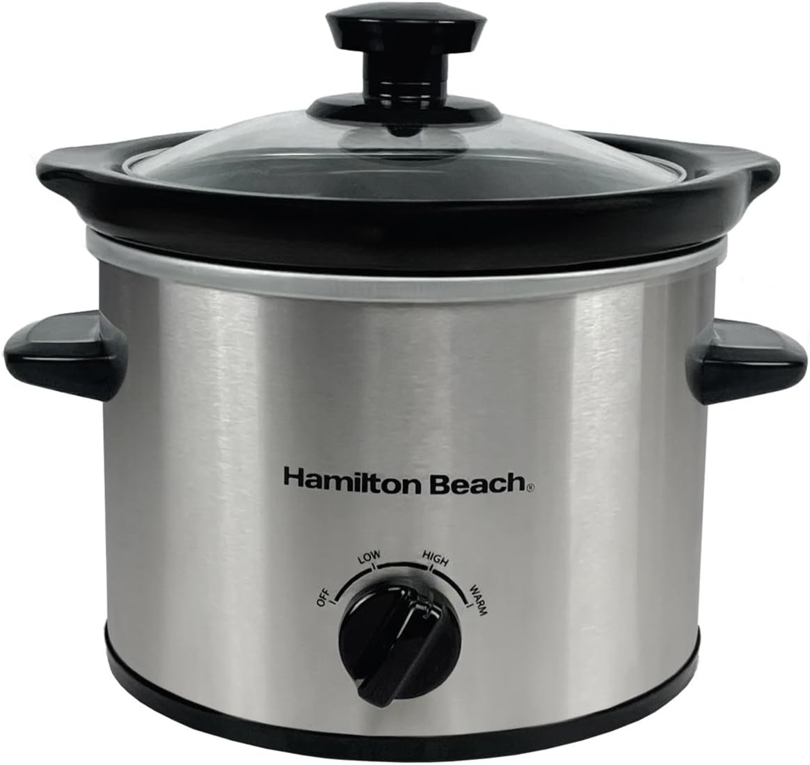 Hamilton Beach 6.5L Family Favourite Slow Cooker, 240W Energy-Efficient Design, Removable Oven-Safe Ceramic Bowl, 3 Heat Settings, Serves 6-8 People, Easy Clean, Black - HBSC070B