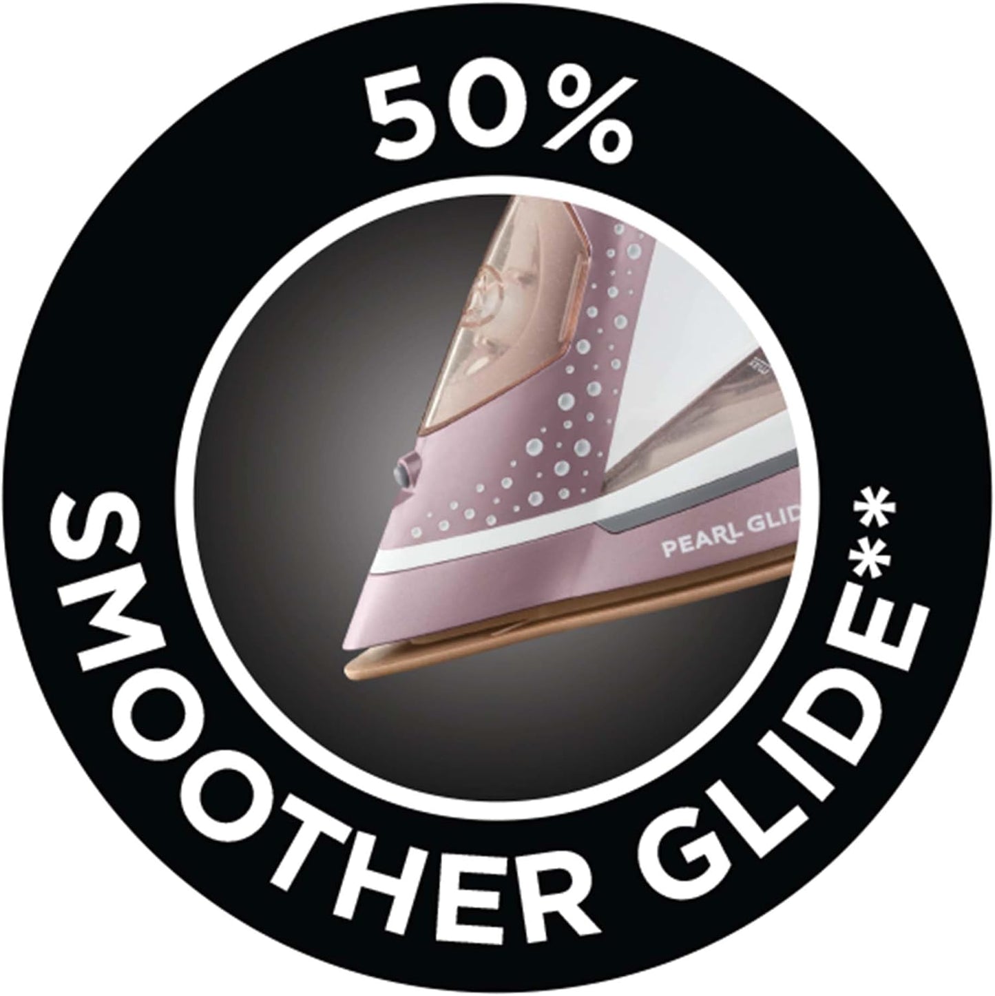 Russell Hobbs Pearl Glide Steam Iron, Pearl Infused Ceramic Soleplate for smoother glide, 315ml Water Tank, 150g Steam Shot, 40g Continuous steam, Anti-drip & Anti-calc function, 2m Cord, 2600W, 23972