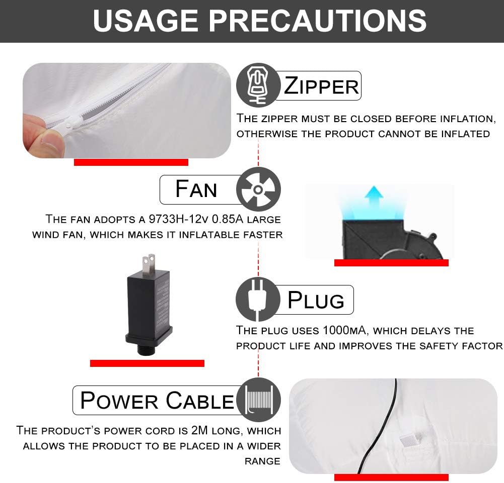 OurWarm 6ft Christmas Inflatables Outdoor Decorations, Blow Up Snowman Penguins Inflatable with Rotating LED Lights for Christmas Indoor Outdoor Yard Garden Decorations