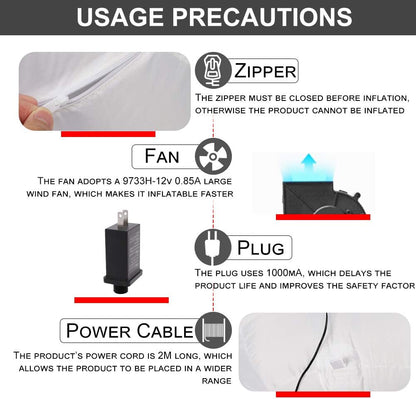 OurWarm 6ft Christmas Inflatables Outdoor Decorations, Blow Up Snowman Penguins Inflatable with Rotating LED Lights for Christmas Indoor Outdoor Yard Garden Decorations