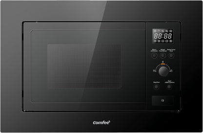 COMFEE' Black Compact Microwave Oven 700W with Manual Control - 20L Countertop Microwave for Small Kitchens, 5 Power Levels & Quick Defrost, CM-M202CC(BK)