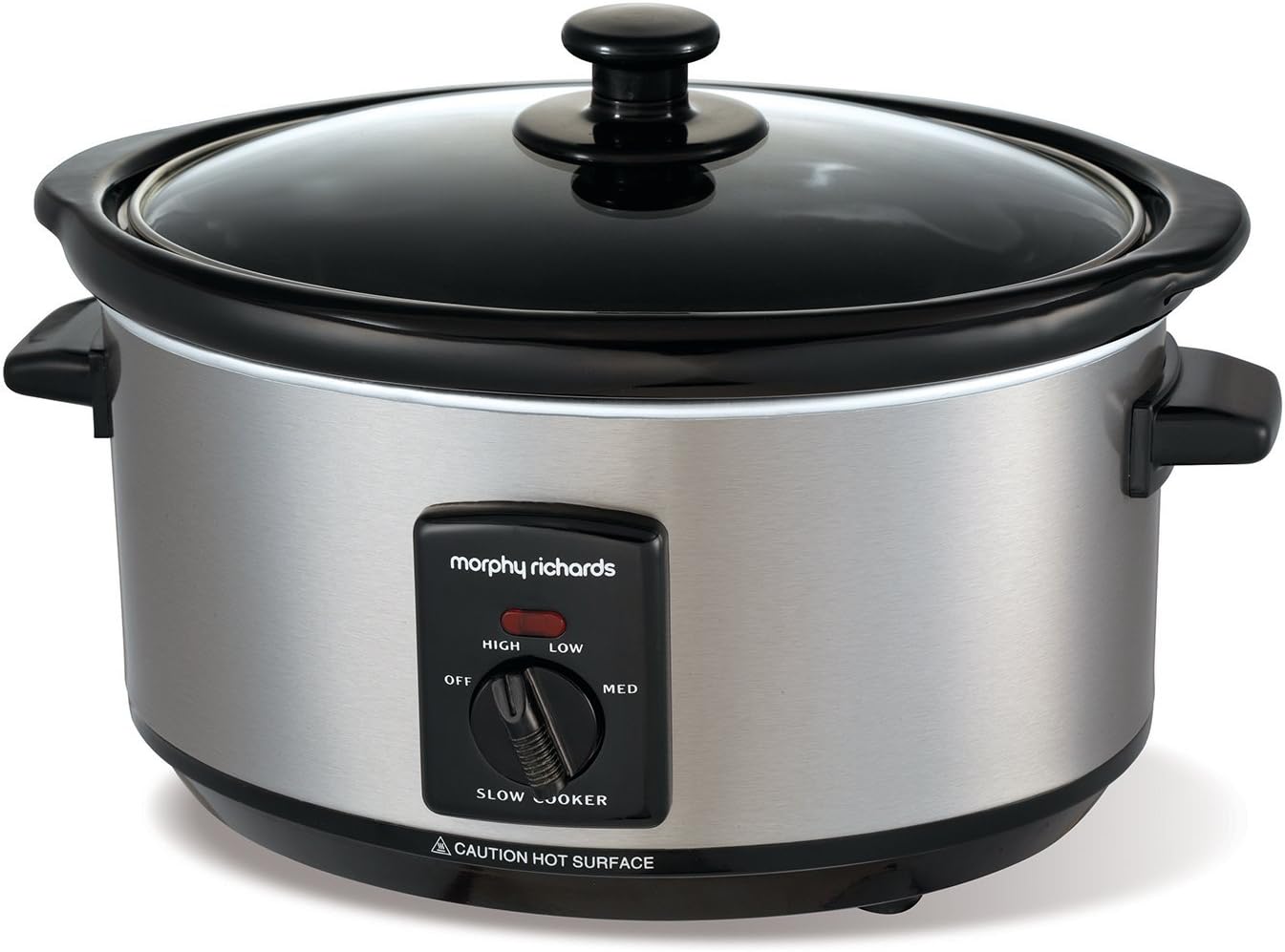 Morphy Richards 3.5L Stainless Steel Slow Cooker, 3 Heat Settings, One Pot Solution, Dishwasher Safe Ceramic Pot, 460017