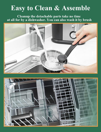 Juilist Juicer, Max Power 900W Juicer Machines with Anti-drip & Anti-slip Function, Juicers Whole Fruit and Vegetable with 3-Inch Wide Mouth Food Chute, 2 Speeds, Recipe Included, Easy to Clean 600W