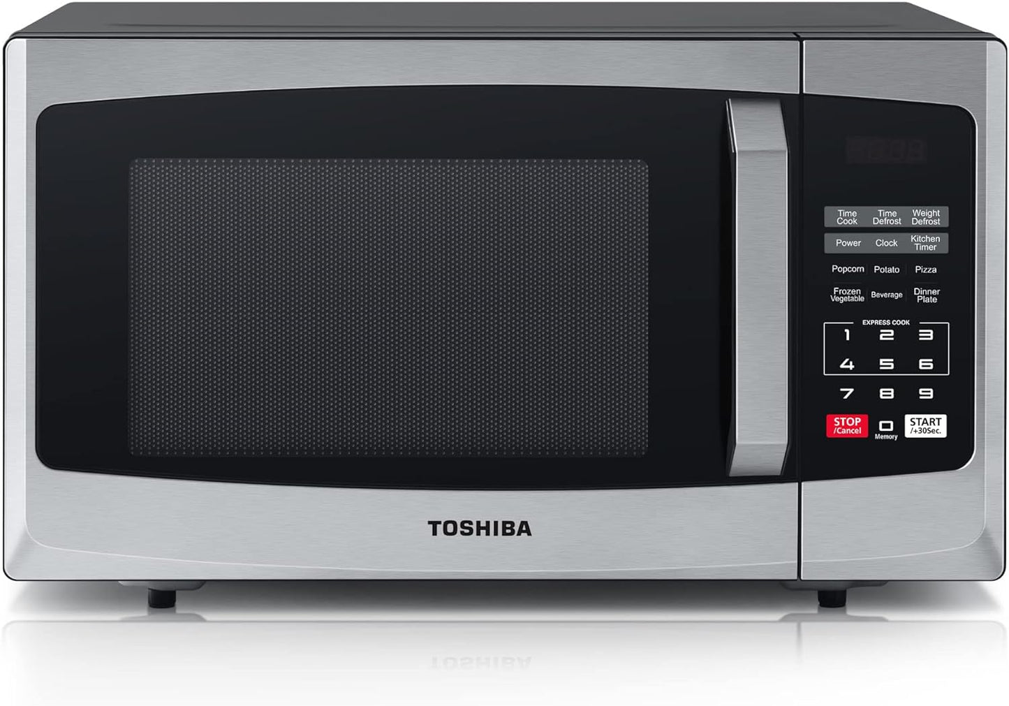 TOSHIBA 20 Liter 800W Manual Control Solo Small Microwave, Compact with 5 Power Levels, Automatic Defrost Function, Perfect for 9'' pizza, Clock and Timer, Easy Clean, White- MM-MM20P(WH)