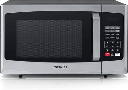 TOSHIBA 20 Liter 800W Manual Control Solo Small Microwave, Compact with 5 Power Levels, Automatic Defrost Function, Perfect for 9'' pizza, Clock and Timer, Easy Clean, White- MM-MM20P(WH)