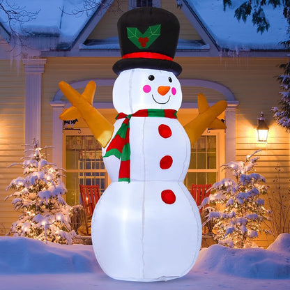 GOOSH 5 FT Christmas Snowman Inflatable Decoration Blow Up Snowman Outdoor Christmas Yard Decoration with Branch Hand Blow Up Holiday Indoor Outdoor Party Garden Yard Decoration