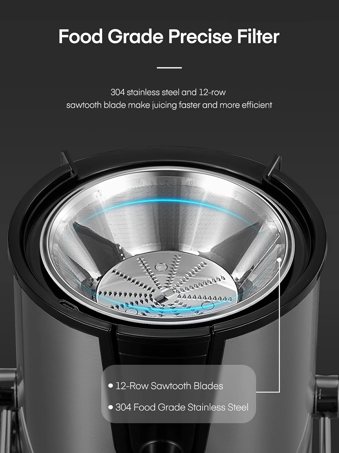 Juicer Machines, FOHERE Centrifugal Juicer Extractor Max Power 900W,Large 3” Feed Chute for Whole Fruit and Vegetables,3 Speed Control, 400w Motor,Cleaning Brush and Recipe Included (Silver)