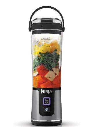 Ninja Blast Portable Blender, 530ml, Leakproof Lid & Sip Spout, Powerful Cordless Mini Blender, Rechargeable, Portable Smoothies, Protein Shakes, Blends Ice & Frozen Fruit, Black, BC151UKBK