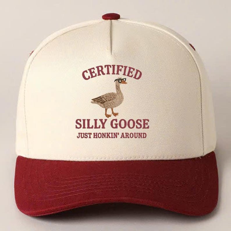 Embroidered Silly Goose Baseball Cap - Funny Meme Dad Hat