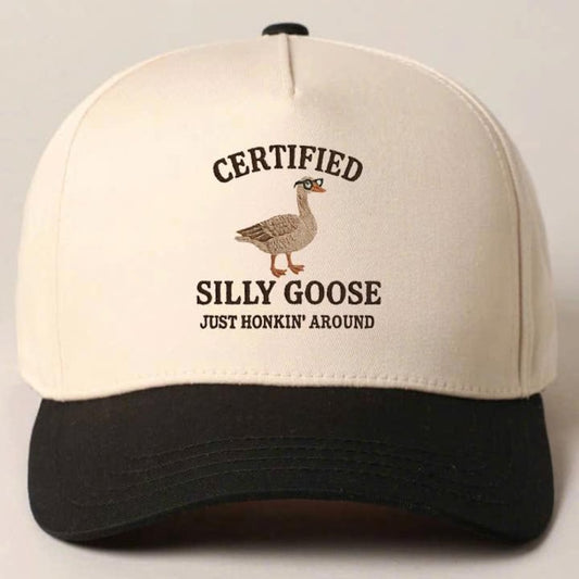Embroidered Silly Goose Baseball Cap - Funny Meme Dad Hat
