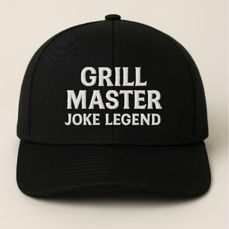 Grill Master Dad Hat: Joke Legend Embroidered BBQ Cap