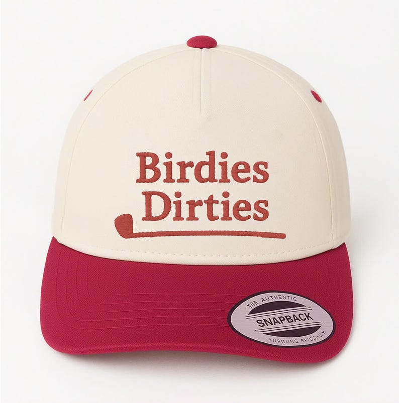 Embroidered "Birdies Dirties" Golf Hat: Funny Tournament Cap