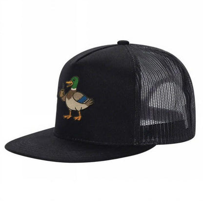Funny Duck Embroidered Trucker Hat - Coffee Lover Gift