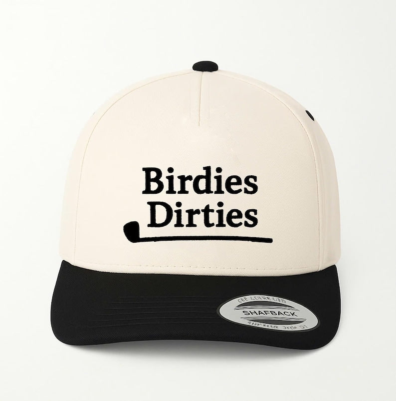 Embroidered "Birdies Dirties" Golf Hat: Funny Tournament Cap