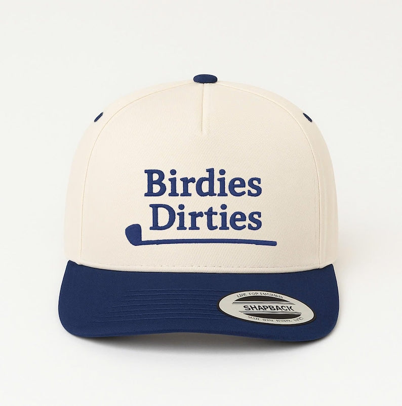 Embroidered "Birdies Dirties" Golf Hat: Funny Tournament Cap