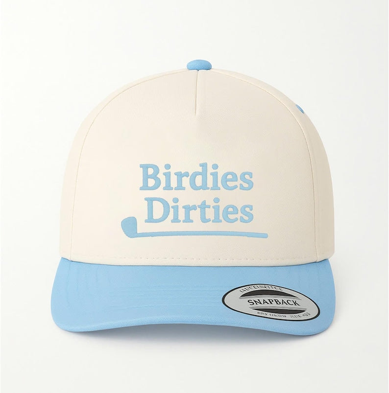 Embroidered "Birdies Dirties" Golf Hat: Funny Tournament Cap