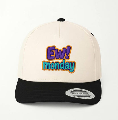 Ew Monday Embroidered Snapback Hat: Funny Work Week Trucker Cap