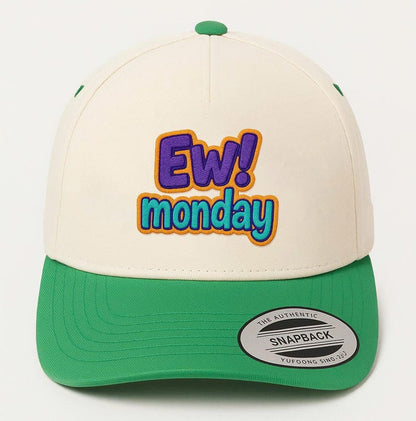Ew Monday Embroidered Snapback Hat: Funny Work Week Trucker Cap