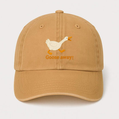 Embroidered Goose Dad Hat: Funny Animal Baseball Cap