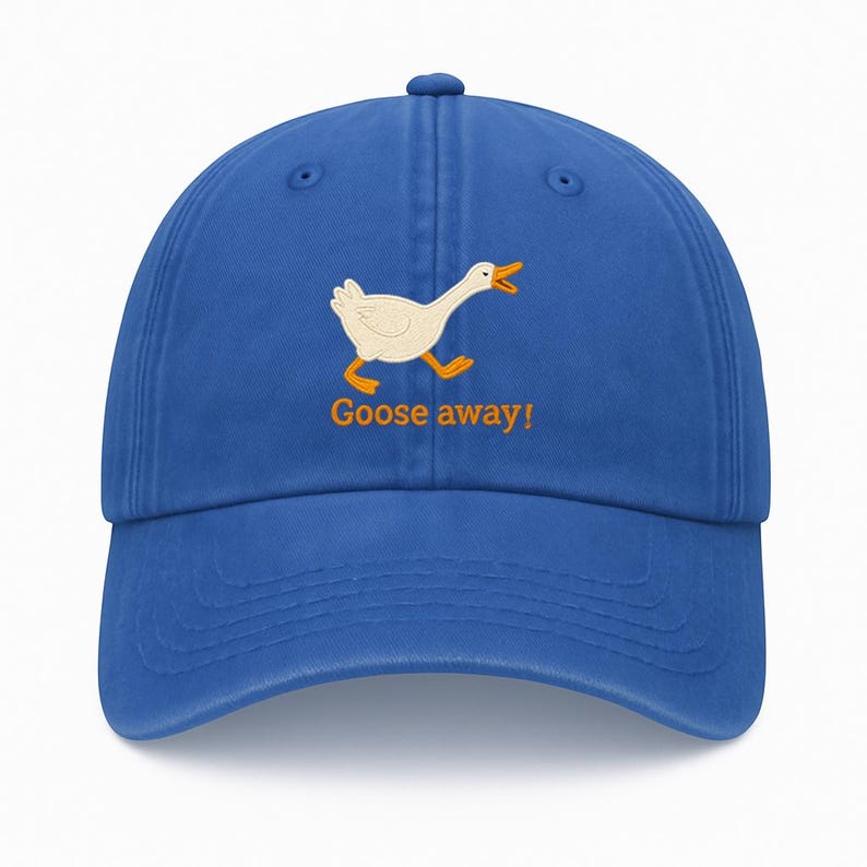 Embroidered Goose Dad Hat: Funny Animal Baseball Cap