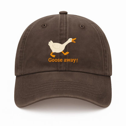 Embroidered Goose Dad Hat: Funny Animal Baseball Cap