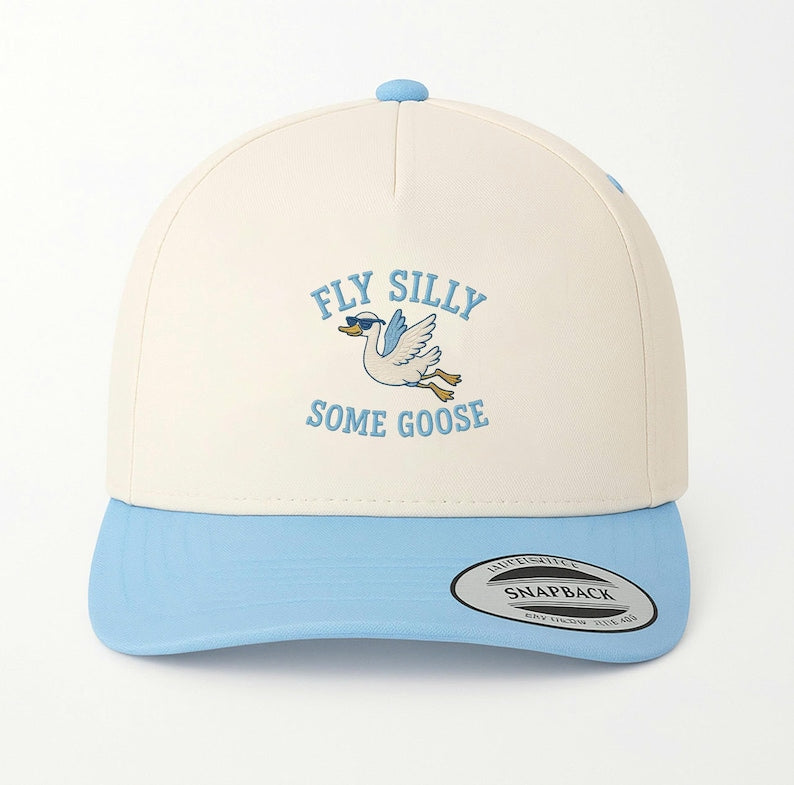 Embroidered Goose Trucker Hat: Funny Snapback Cap for Men & Women