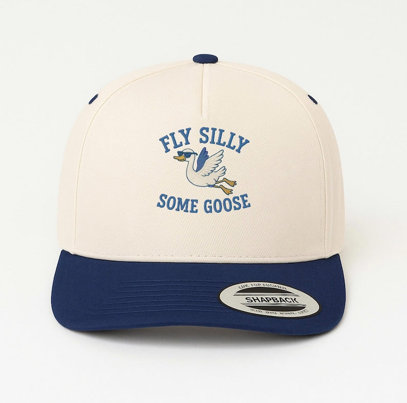 Embroidered Goose Trucker Hat: Funny Snapback Cap for Men & Women
