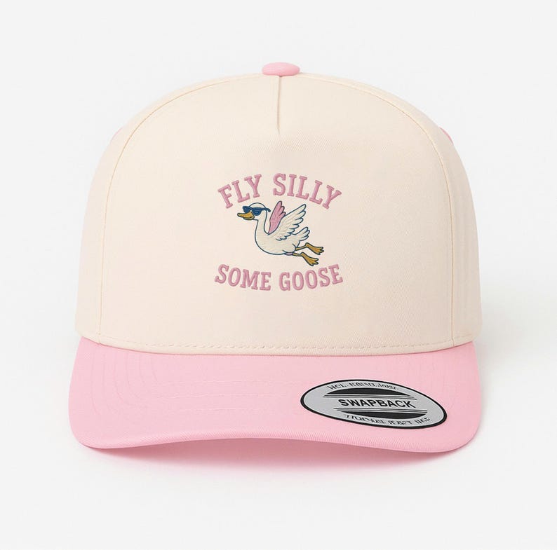 Embroidered Goose Trucker Hat: Funny Snapback Cap for Men & Women