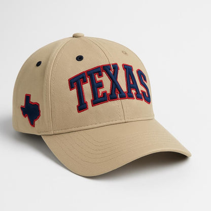 Texas Embroidered Hat: State Outline Patch, Unisex Baseball Cap