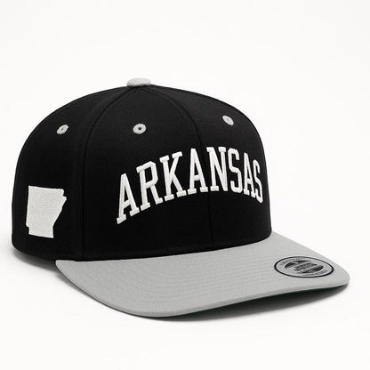 Arkansas Snapback Hat Embroidered State Cap Adjustable Flat Bill Hat for Men and Women