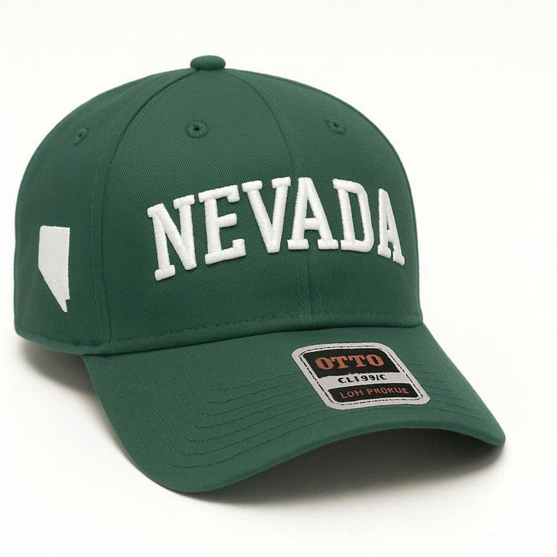Embroidered Nevada Hat: State Outline Baseball Cap - Unisex Gift