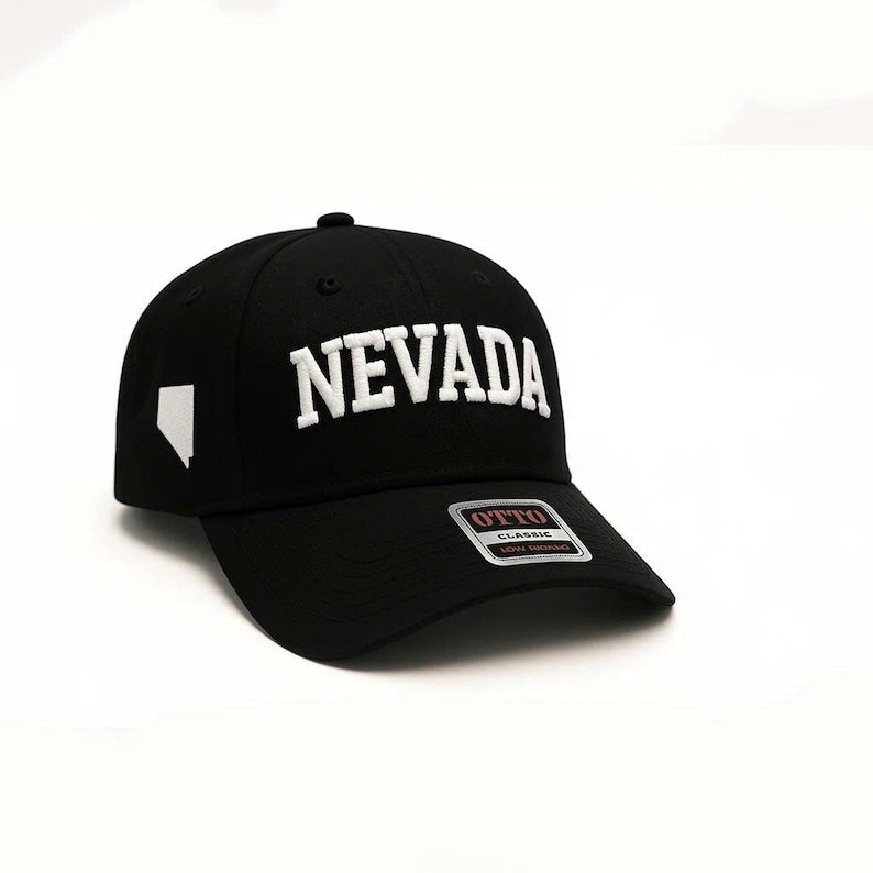 Embroidered Nevada Hat: State Outline Baseball Cap - Unisex Gift