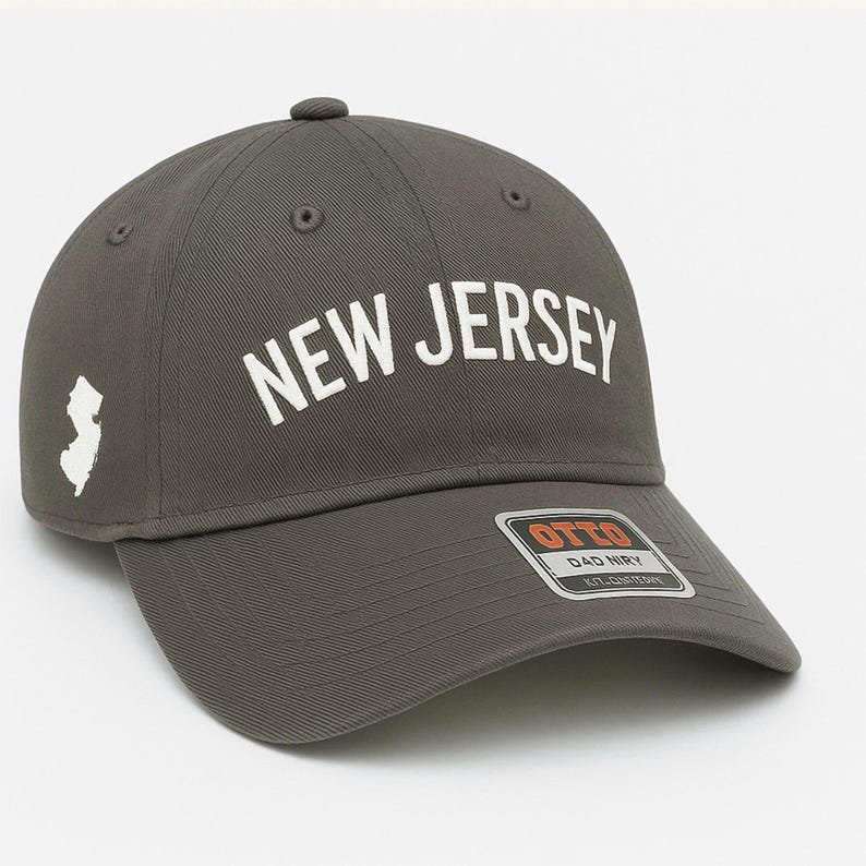Embroidered New Jersey Dad Hat: NJ State Baseball Cap