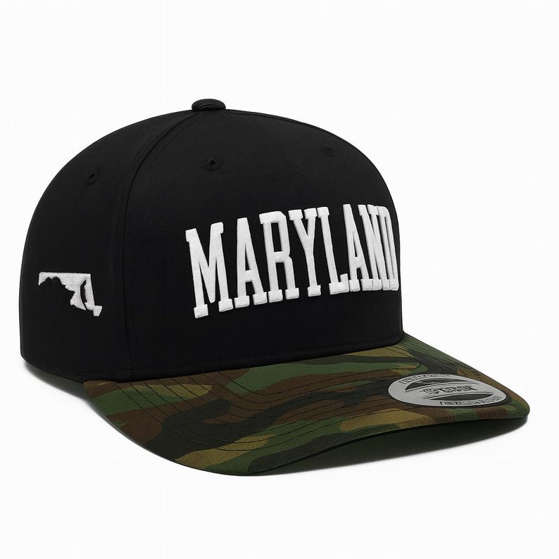 Embroidered Maryland Baseball Cap with Hawaiian Islands: Unisex Travel Hat