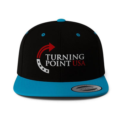 Turning Point USA Snapback – Embroidered Flat Bill Streetwear Cap | High-Profile Adjustable Hat
