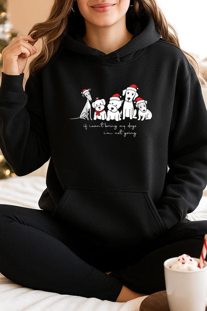 Merry Christmas Hoodie,Nightmare Before Xmass Top, reindeer, snowman, snowflake,santa claus, Elf,festive season, bring My dogs (Hod)
