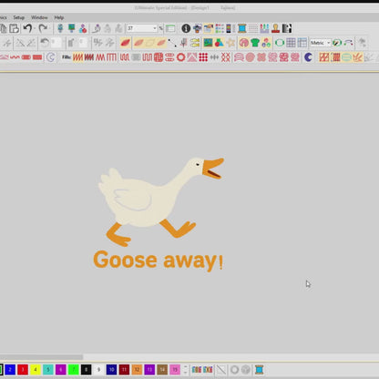 Embroidered Goose Dad Hat: Funny Animal Baseball Cap