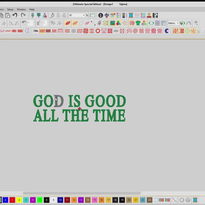 Embroidered Christian Baseball Cap: "god good is all the time" Snapback